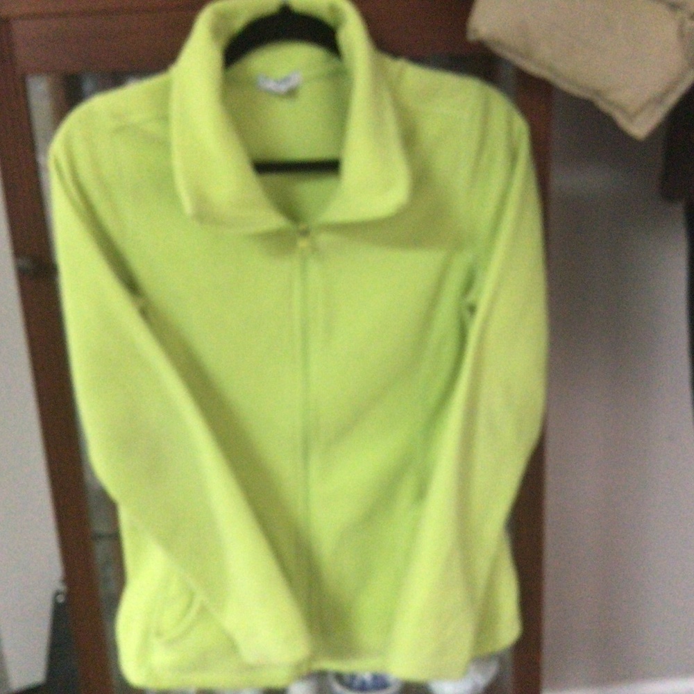 Old Navy lime green zippered jacket size medium